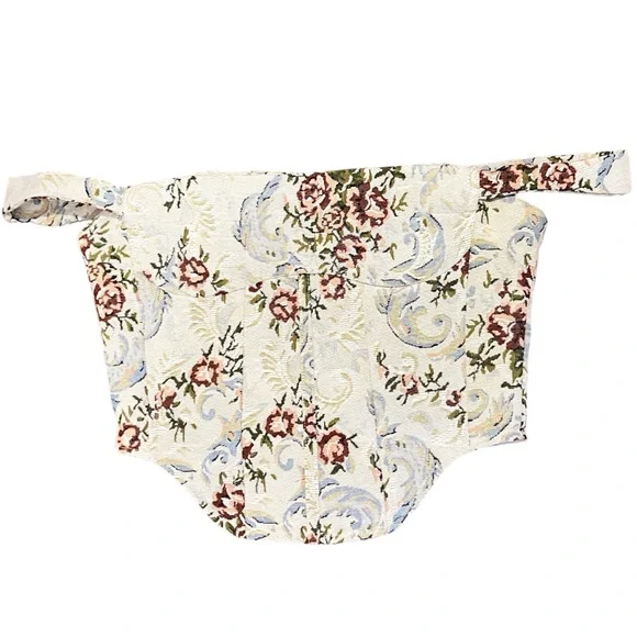 Maniere De Voir Bonnie Floral-Jacquard Bardot Corset Top Wuthering Heights 12 - Picture 3 of 10